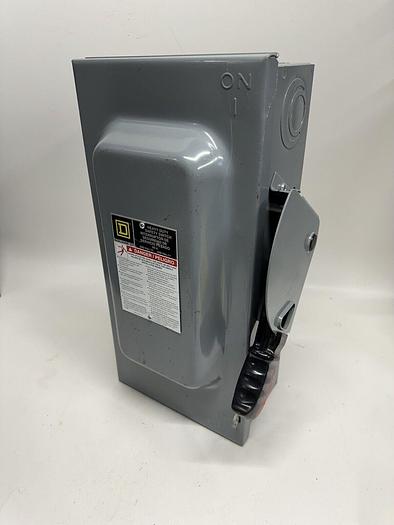 Used H362N Square D 60A 600V 3P 4W Fusible Nema 1 Indoor Rated Disconnect Switch