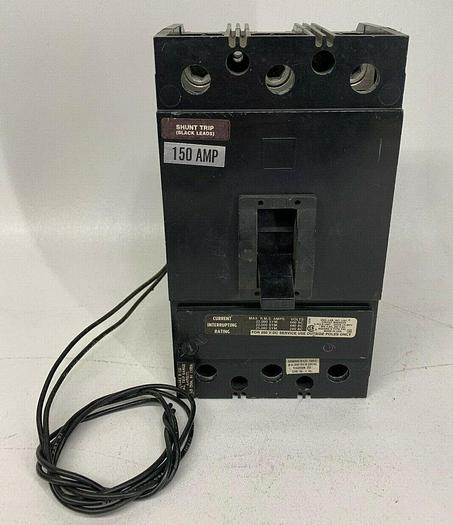 Used KAL361501021 Square D 150 Amp 600V 3 Pole 120V Shunt Trip Feed Thru