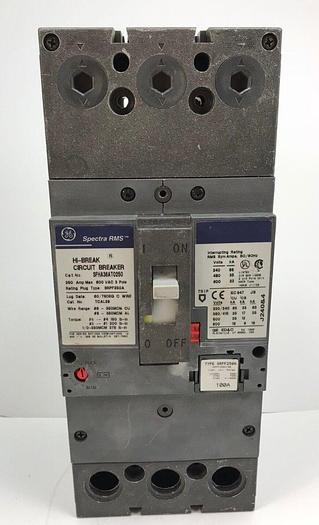 Used SFHA36AT0250 GE 250 Amp 600V 3 Pole Bolt On Circuit Breaker 35kA@480V 250A Frame 794518212498