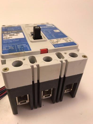 Used FD3150 Cutler Hammer 150 Amp 600V 3 Pole Bolt On Circuit Breaker A2X1LPK Aux 786679305799