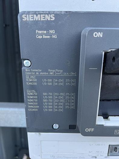 Siemens 1200 Amp Main Breaker Enclosure 208/120V 3P 4W Indoor New NNX3X1200