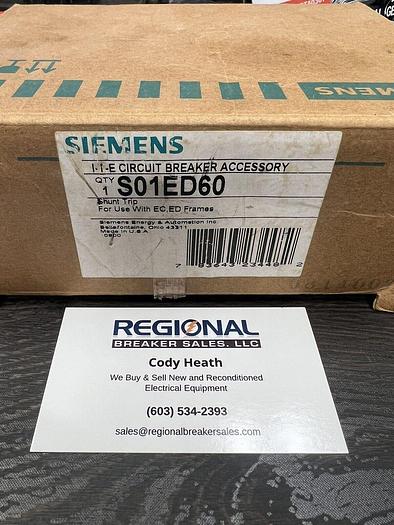 S01ED60 Siemens ITE 120V Shunt Trip for ED Frame Breakers New Surplus