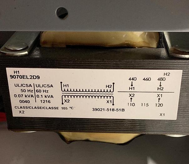 Used Square D Model 6 Size 1 Motor Control Center Bucket 12" 10HP 480V 3 Phase