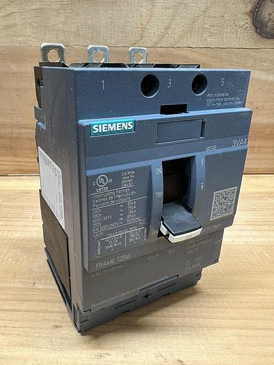 3VA41305ED340AA0 Siemens 3VA4 30 Amp 600V 3 Pole Bolt On Circuit Breaker New