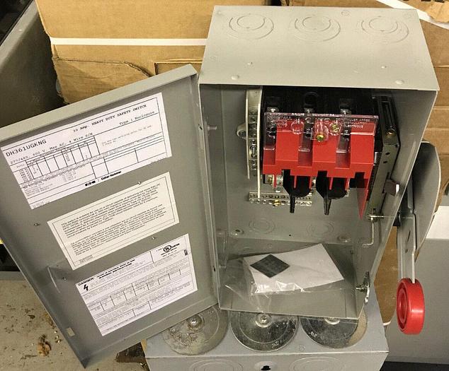 DH361UGKNG Cutler Hammer 30 Amp 600V 3 Pole 4 Wire Non Fusible Disconnect Switch