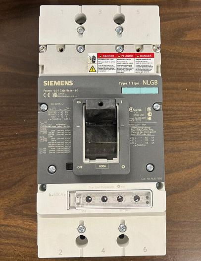 NLK3T600 Siemens NLGB 600 Amp 600V 3 Pole Bolt On Circuit Breaker New