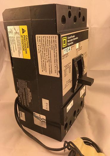 Used KAL361101021 Square D 110 Amp 600V 3 Pole Complete with 120-240V Shunt Trip