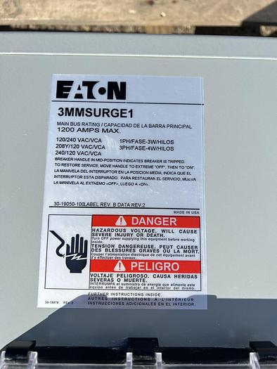 3MMSURGE1 EATON Cutler Hammer SPD100208Y1C Surge Protective Device New