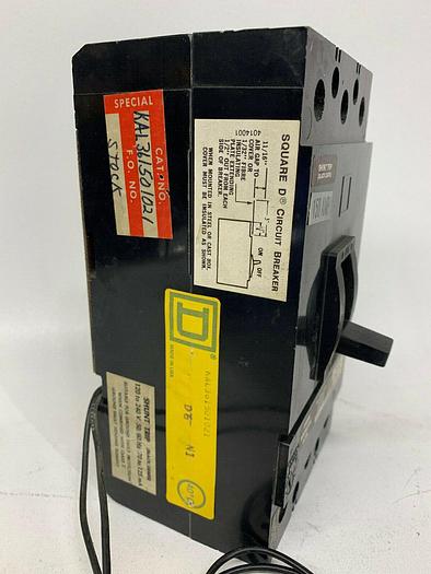 Used KAL361501021 Square D 150 Amp 600V 3 Pole 120V Shunt Trip Feed Thru