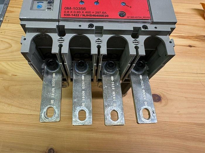 Used NSJ400H Merlin Gerin 400 Amp 600V 4 Pole Circuit Breaker STR23SP Trip Unit