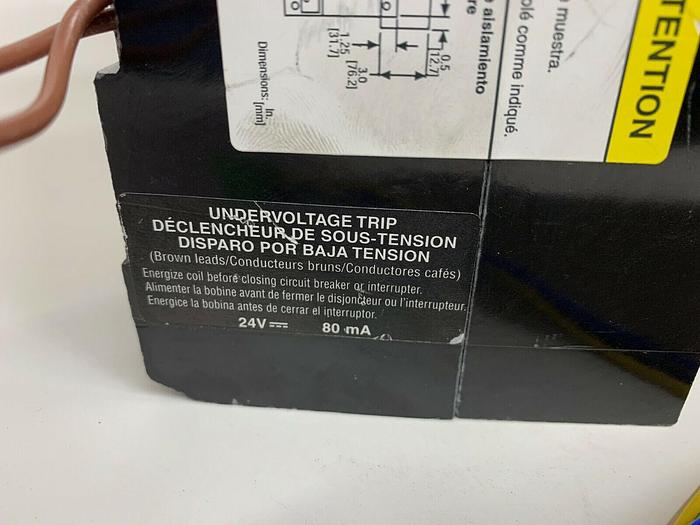 Used 516785P8 Square D KH 250 Amp 600V 3 Pole UPS Circuit Breaker 24V UVR Aux Switch