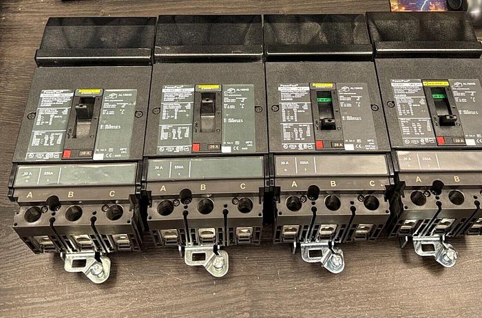 HJA36020 Square D 20 Amp 600V 3 Pole I-Line Plug In Circuit Breaker HJA New 785901600947