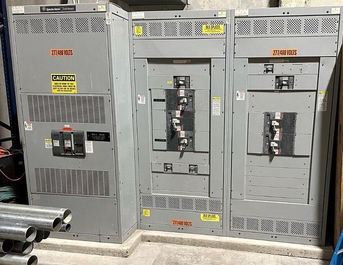 Used GE 4000 Amp Main Breaker Distribution Panelboard 480/277V 3P4W Indoor LSIG