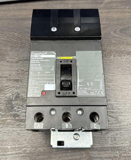 QDA32150 Square D 150 Amp 240V 3 Pole 25kA@240V PowerPact Circuit Breaker New 785901702917