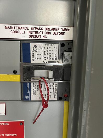 Used GE Maintenance Bypass Transfer Switch 250 Amp 480V