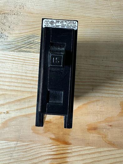 Used QBHW1015 Westinghouse 15 Amp 120V 22K Rated Bolt On Circuit Breaker