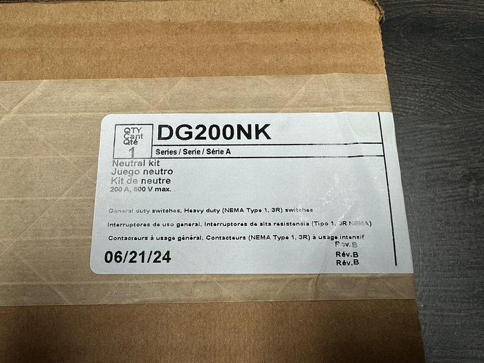 DG200NK EATON Cutler Hammer 200 Amp 600V Neutral Kit New