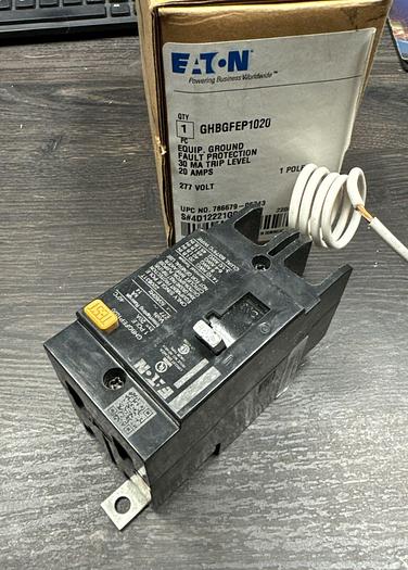 GHBGFEP1020 EATON Cutler Hammer 20 Amp Equipment Ground Fault Circuit Breaker 786679067437