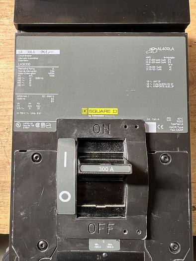LA36300 Square D 300 Amp 600V 3 Pole 30kA@480V I-Line Circuit Breaker New