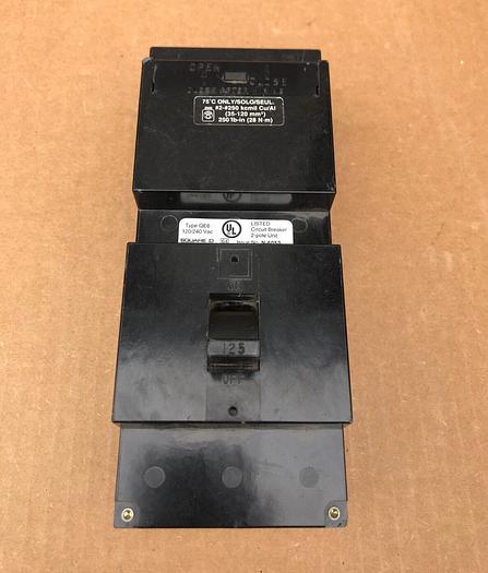 Used QE2125VH Square D 125 Amp 240V 2 Pole Plug In Circuit Breaker Type QE