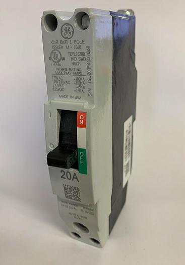 Up To 9: TEYL1020B GE 20 Amp 1P Bolt On Circuit Breaker General Electric TEYL 783164462272