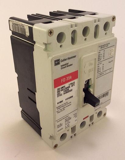 Used FD3200 Cutler Hammer 200 Amp 600 Volt 3 Pole Bolt On Circuit Breaker Recon 786679072752