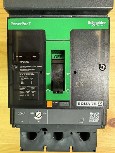 JJA36200 Square D 200 Amp 600V 3 Pole 65K Rated ILine Circuit Breaker New 785901939245