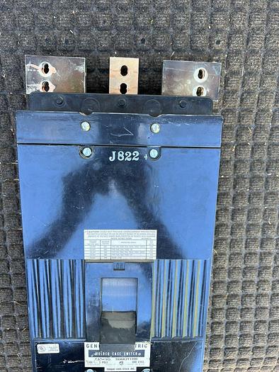 Used TKMA3Y1200 GE 1200 Amp 600V 3 Pole Molded Case Switch with Copper Bus