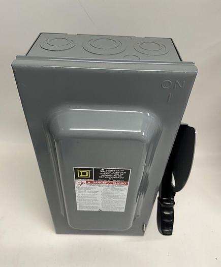 H362 Square D 60A 600V 3 Pole Fusible Nema 1 Indoor Rated Disconnect Switch New