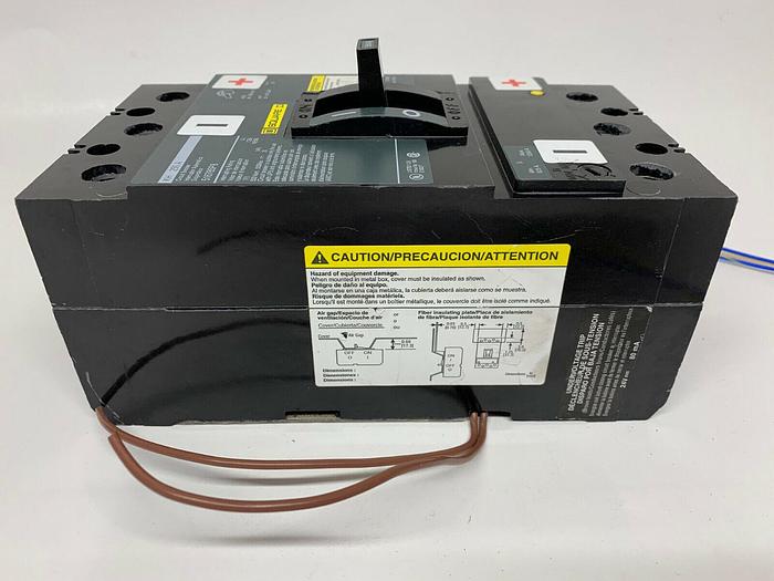 Used 516785P8 Square D KH 250 Amp 600V 3 Pole UPS Circuit Breaker 24V UVR Aux Switch