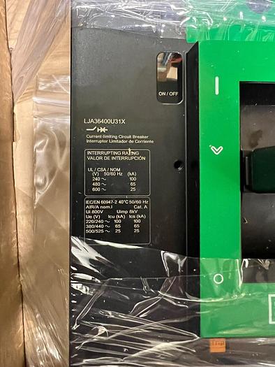 LJA36400U31X Square D 400A 600V 3 Pole ILine Circuit Breaker New In Box