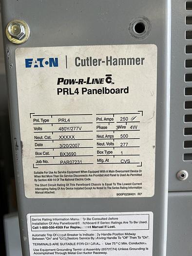 Used Cutler Hammer PRL4 Panelboard Maintenance Bypass Transfer Switch