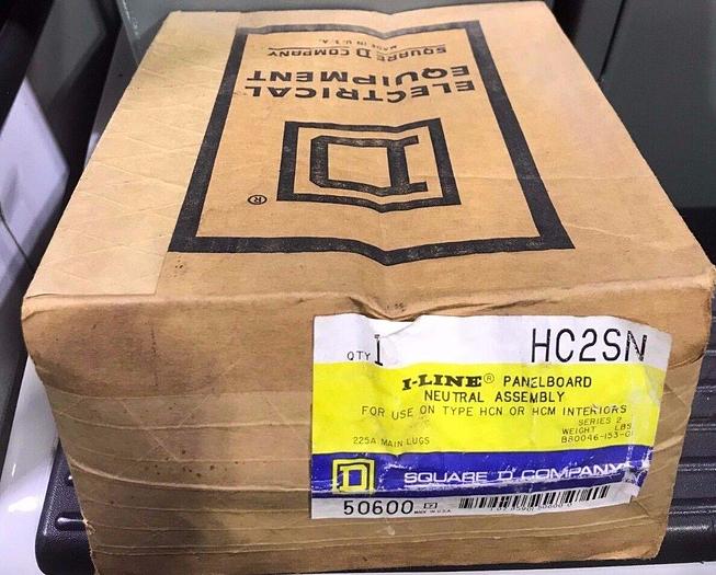 HC2SN Square D 225 Amp I-Line Solid Neutral Kit New for HCN or HCM Interiors