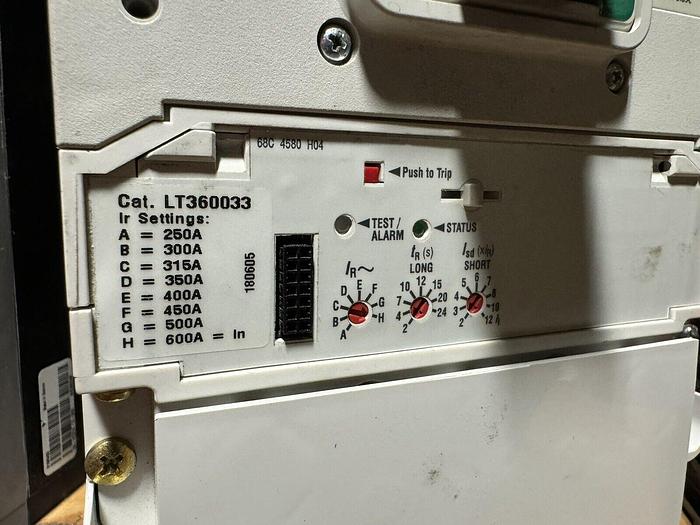 LGH3630NN EATON 600 Amp 600V 3P LT360033 Trip Unit Bolt On Circuit Breaker New