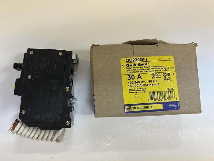 QO230GFI Square D 30 Amp 240V 2 Pole Ground Fault Circuit Breaker New