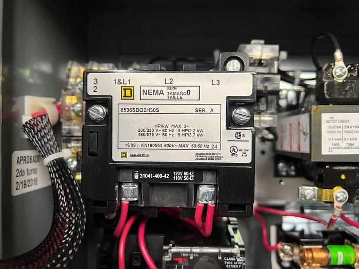 8536SBA2V81CFF4H30P51TX2 Square D Size 0 Starter 8536SBO2H30S N3R Outdoor Rated