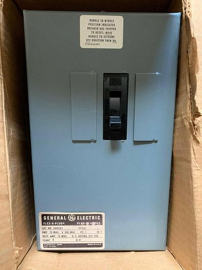 DHPEB4 GE Flex-A-Plug 70 Amp Max 240V 3P 4W TEB132020 Circuit Breaker New