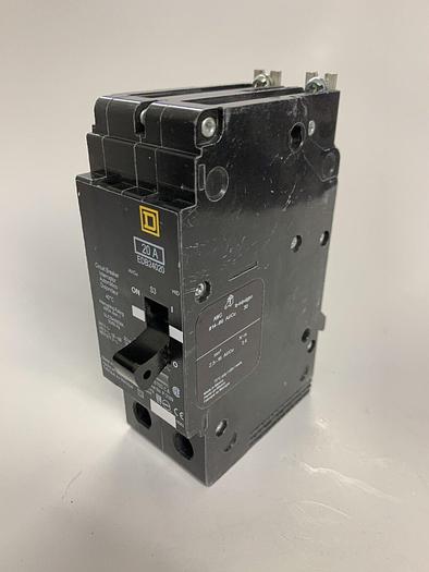 EDB24020 Square D 20 Amp 480V 18K 2 Pole Bolt On Circuit Breaker New