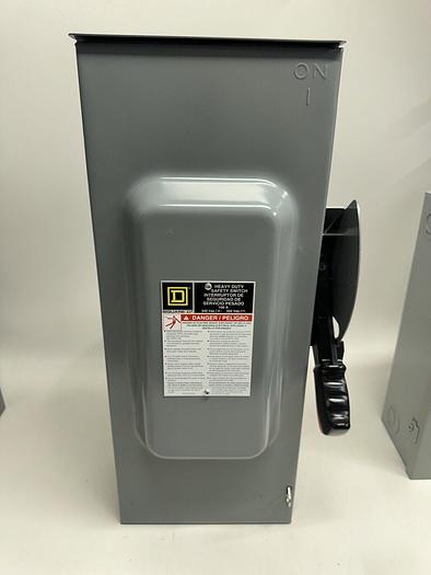 H323NRB Square D 100 Amp 240V 3P 4W Fusible Nema 3R Outdoor Rated Disconnect New