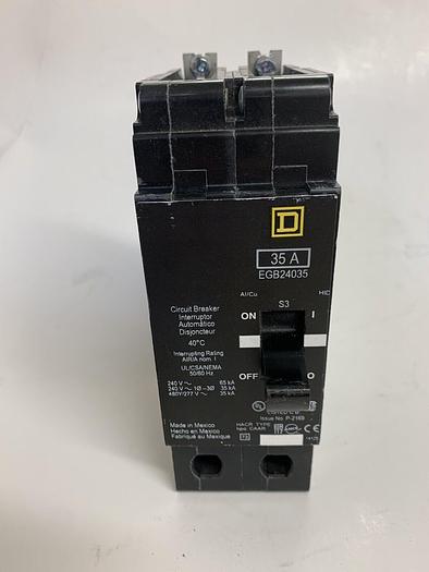 EGB24035 Square D 35 Amp 480V 2 Pole Bolt On Circuit Breaker New