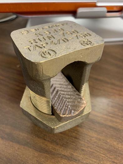 Lot of 3 KS39 Burndy Split Bolt Connector Run 750 TAP 4/0-750 New