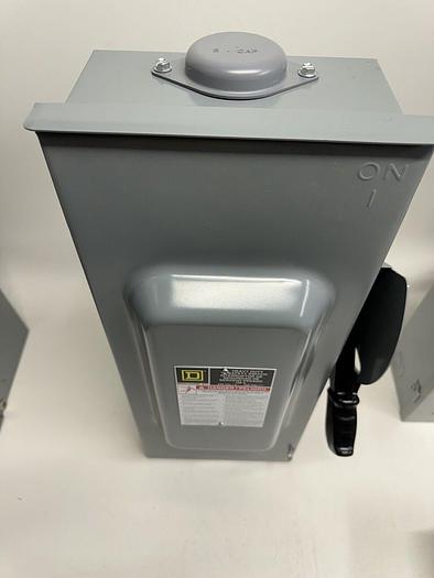 H323NRB Square D 100 Amp 240V 3P 4W Fusible Nema 3R Outdoor Rated Disconnect New