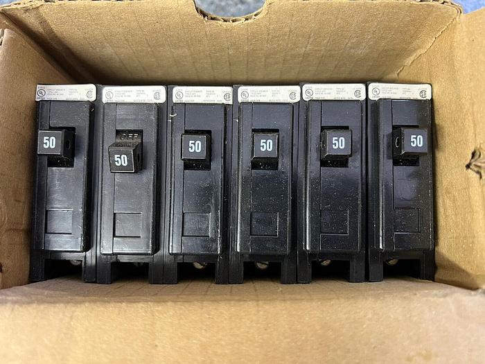 BAB1050 Cutler Hammer 50 Amp 1 Pole 120V Bolt On Circuit Breaker New