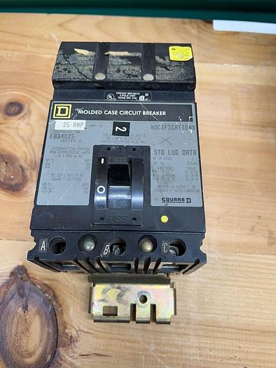 FA34025 Square D 25 Amp 480V 3 Pole I-Line Circuit Breaker