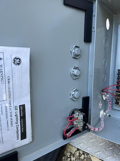 Used GE CR460B Lighting Contactor Complete with GE 460XE1D Enclosure Hand Off Auto