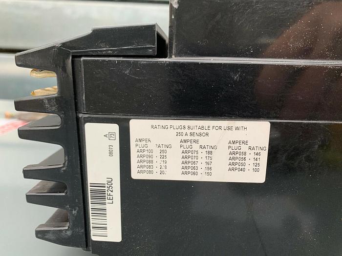 Used LE36250LS Square D 250 Amp 600V 3 Pole 65kA@480V ARP100 ILine Circuit Breaker