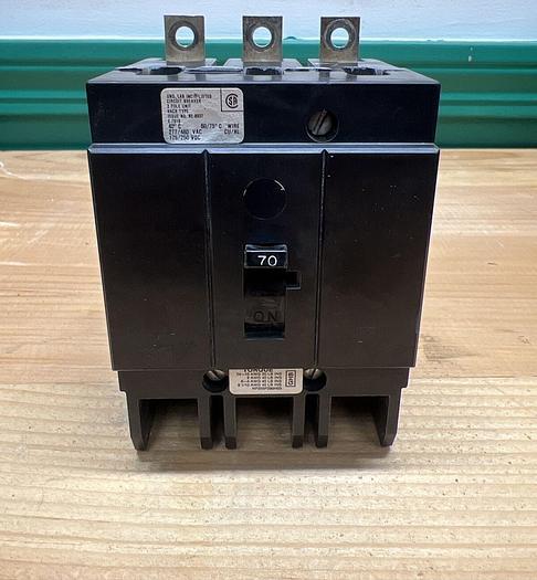 Used GHB3070 Cutler Hammer Westinghouse 70 Amp 480V 3P Bolt On Circuit Breaker