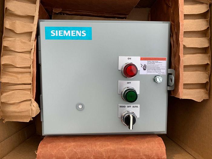 14EP120F81 Siemens 3 HP Single Phase Starter Nema 3R/12 HOA Pilot Light Type 12