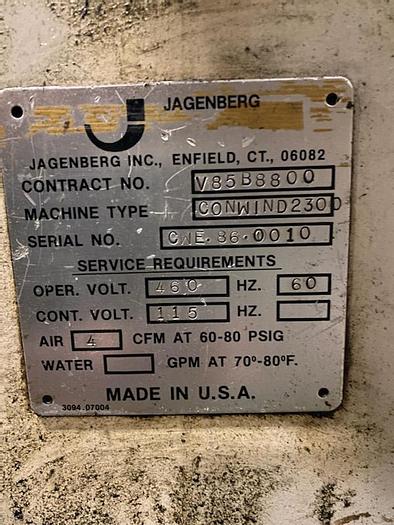 Used 90" ( 2.3M ) JAGENBERG 2300 CONWIND TWO DRUM SLITTER REWINDER 3300 FPM