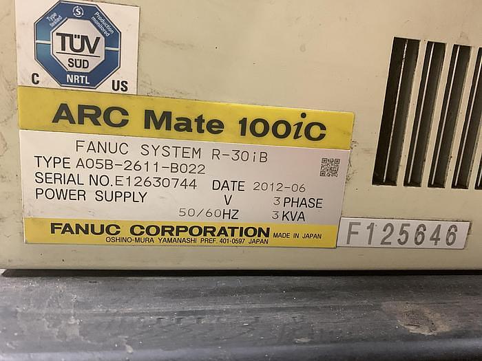 Used 2012 LINCOLN ELECTRIC  SYSTEM 20 MIG WELDING CELL WITH FANUC ARCMATE 100IC ROBOT AND R30iB CONTROLLER